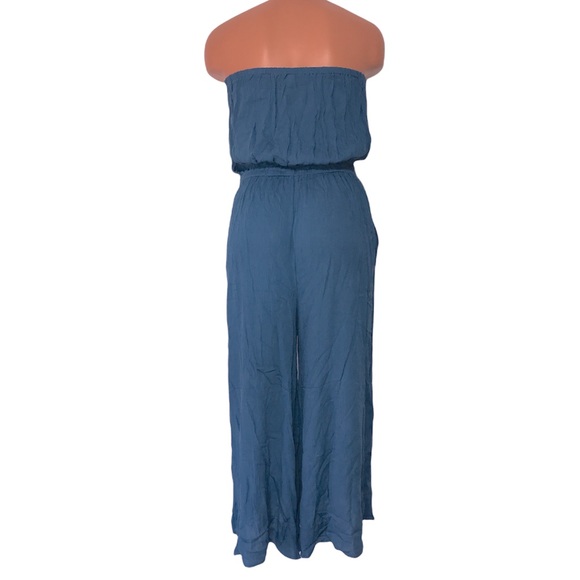 Elan Brielle Strapless Jumpsuit Dark Denim - Picture 6 of 11